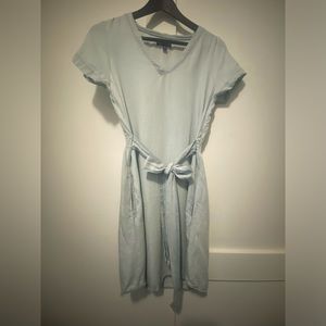 Silver jeans chambray dress with bow